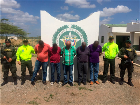 Los capturados de la red de tráfico de armas.