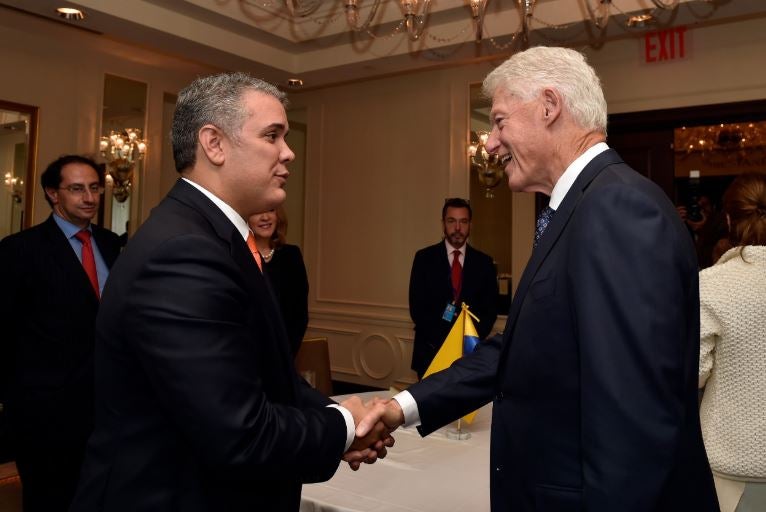 Reunión Duque y Clinton