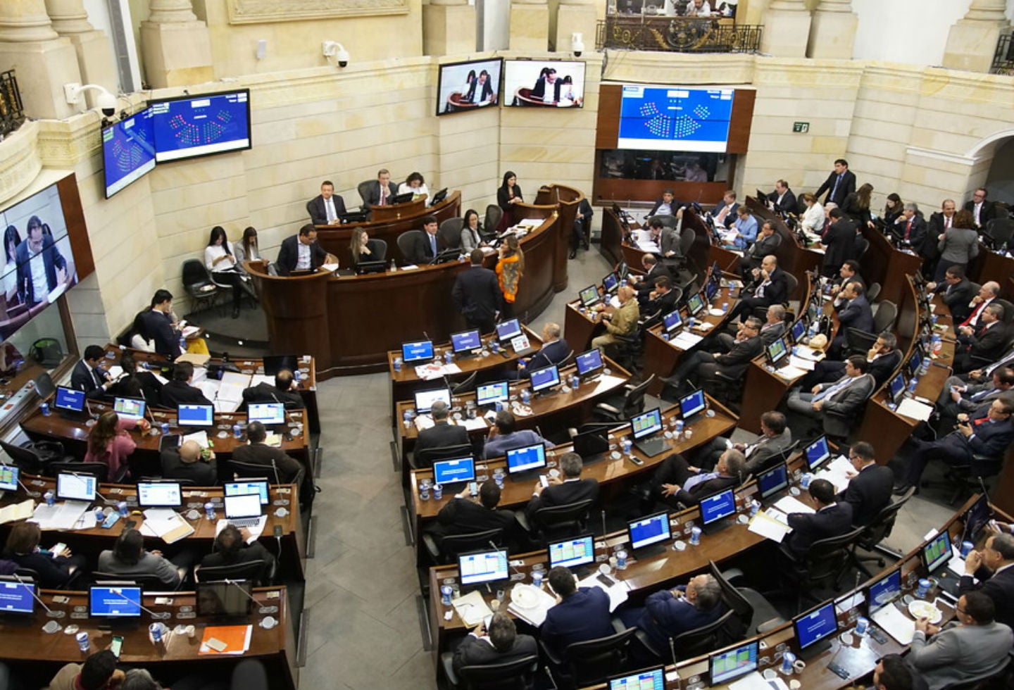 Así estaba la plenaria del Senado en el debate a Alberto Carrasquilla