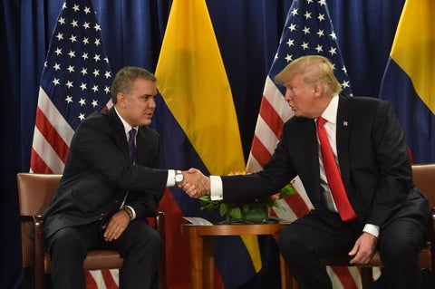 Presidentes Iván Duque y Donald Trump