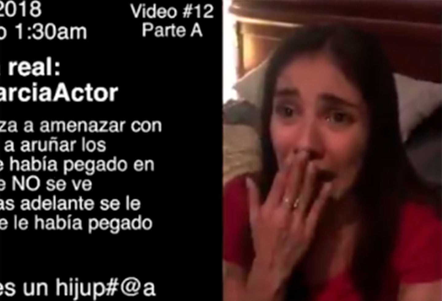Eileen Moreno, en el video publicado por Alejandro García
