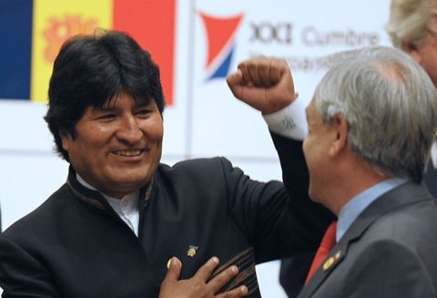 Evo Morales y Sebastián Piñera