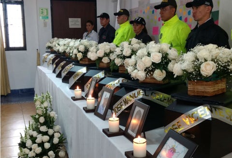 Restos óseos de víctimas del conflicto armado.