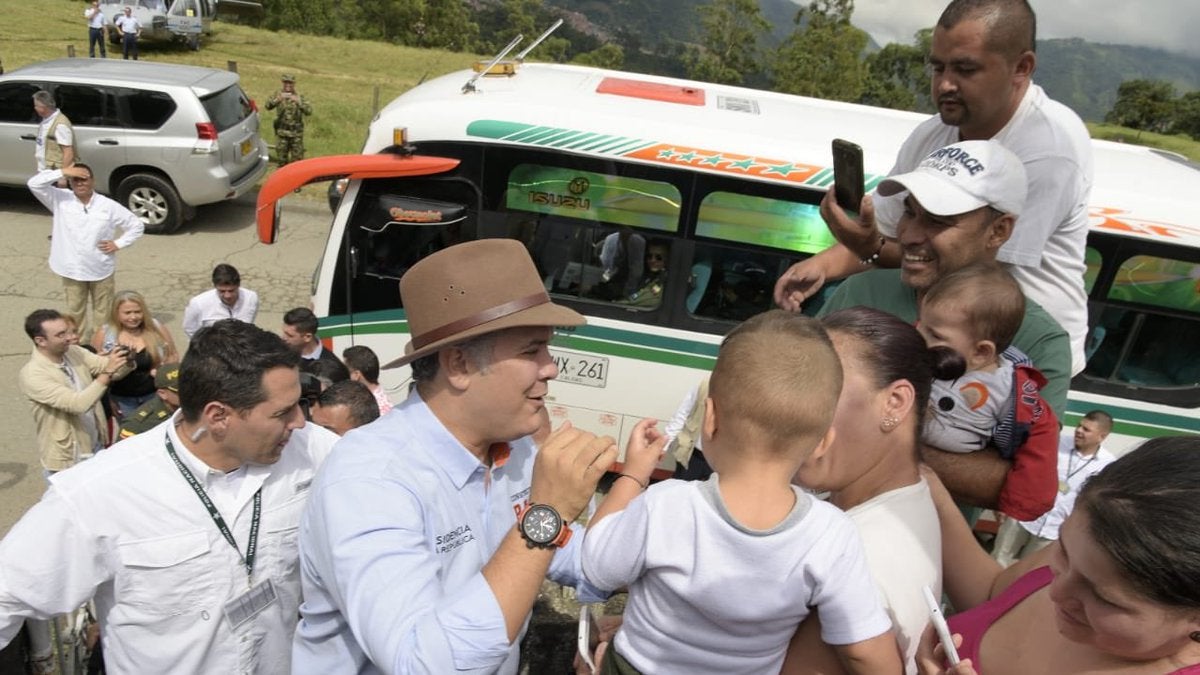 Iván Duque, en Amagá, Antioquia