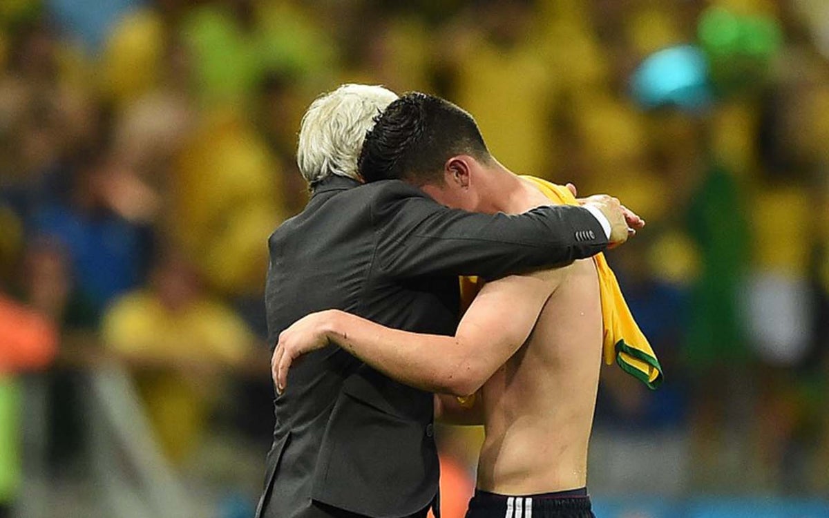 James Rodríguez y José Pékerman