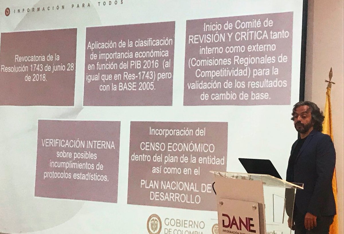 Juan Daniel Oviedo, director del Departamento Administrativo Nacional de Estadística, en Bogotá