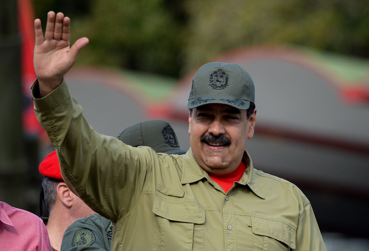 Nicolás Maduro en un desfile militar, el 13 de abril de 2018