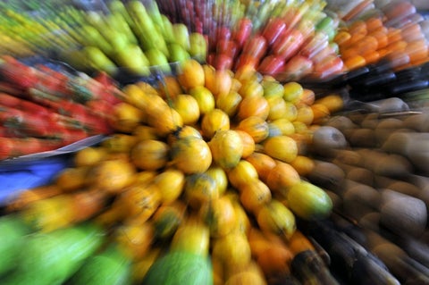 Mercado de plaza en Colombia