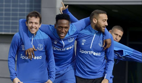 Así se alista Yerry Mina a la espera de su debut con Everton