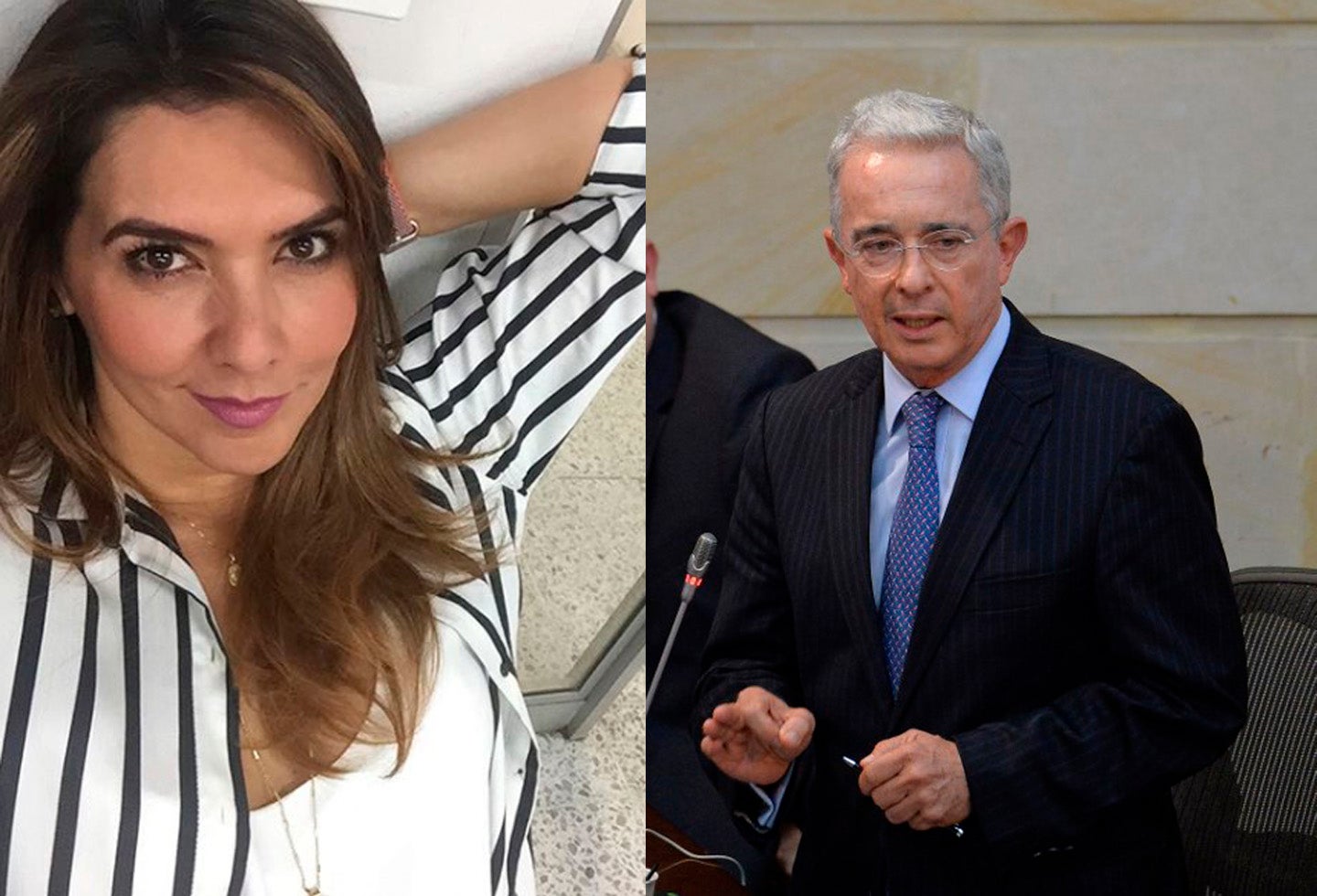 Mónica Rodríguez y Álvaro Uribe