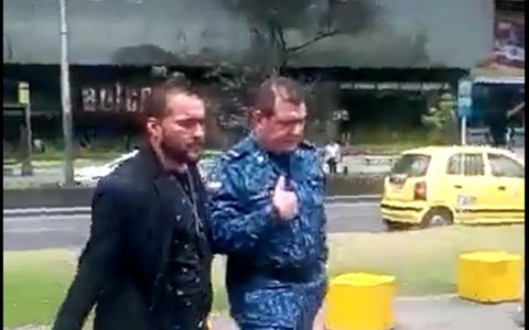 Luis Fernando Perdomo, exdirector del Inpec, cuando fue capturado en Bogotá