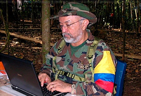 Raúl Reyes, guerrillero de las Farc abatido por las Fuerzas Militares el primero de marzo de 2008
