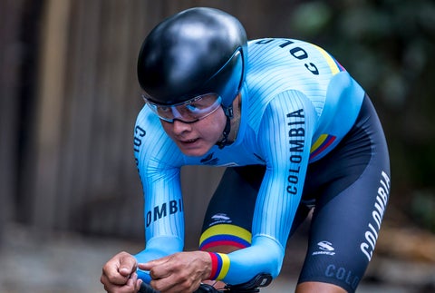 Rodrigo Contreras en la prueba de contrarreloj del Mundial en Innsbruck