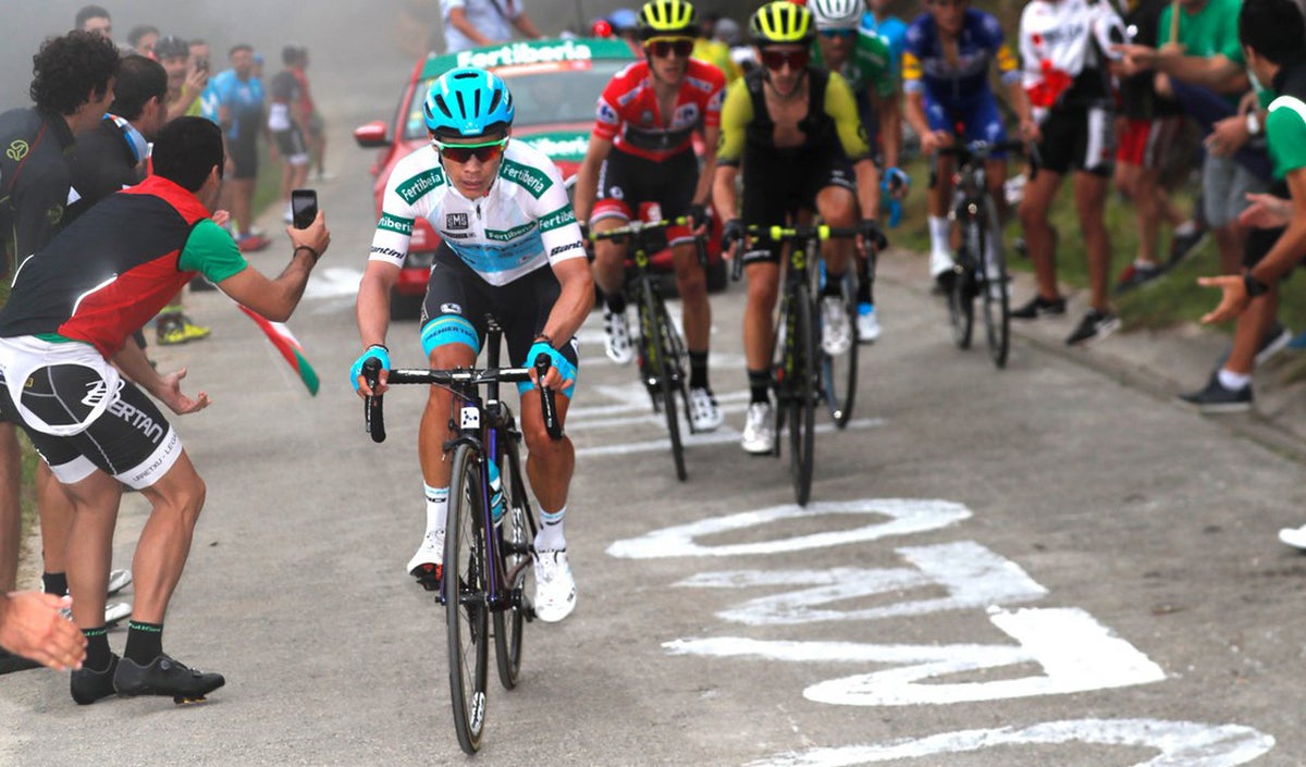 Miguel Ángel López en la Vuelta 2018