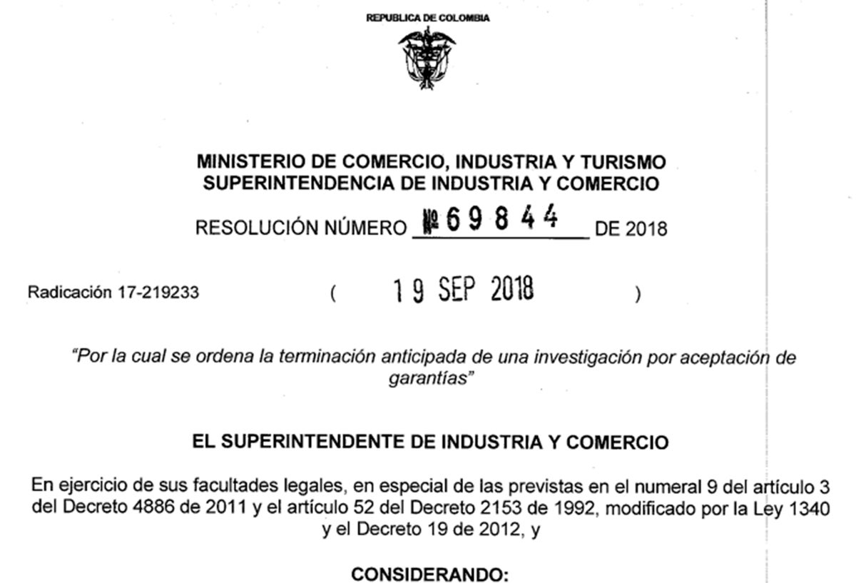 El documento de la Superintendencia de Industria y Comercio en el caso Postobón