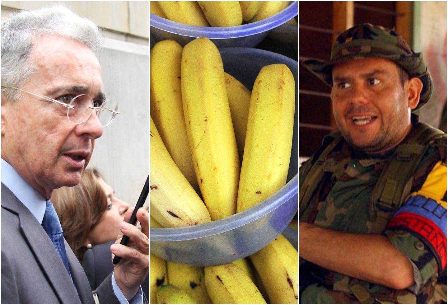 El expresidente Álvaro Uribe y Carlos Castaño, desaparecido líder paramilitar