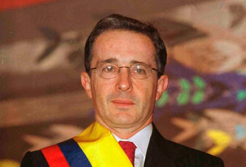 Álvaro Uribe Vélez cuando fue presidente de Colombia, entre 2002 y 2010