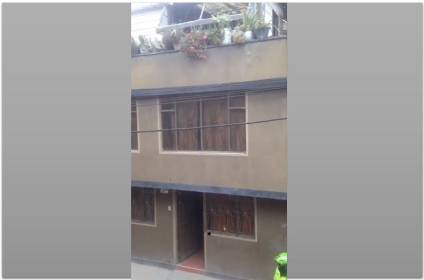 Vivienda donde ocurrió el accidente en Soacha.