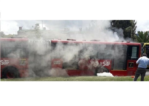 Transmilenio se incendió