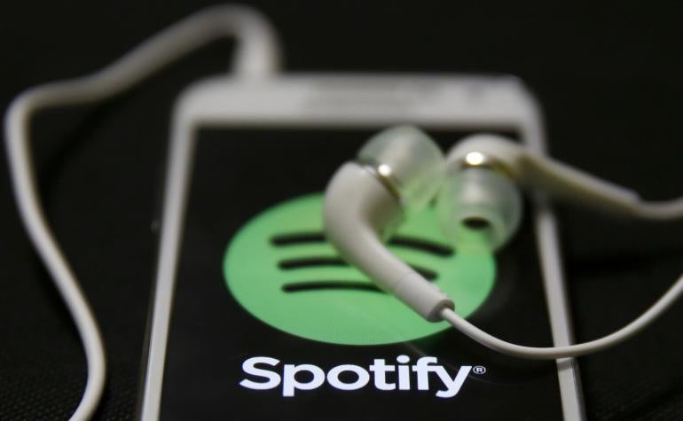 Teléfono celular con la Spotify