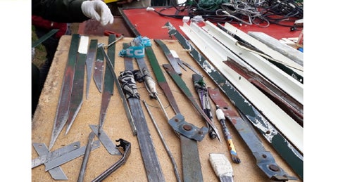 De manera artesanal eran fabricadas armas blancas en Centros de Detención Adolescente