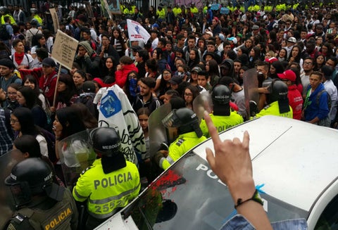Marcha estudiantil en Bogotá