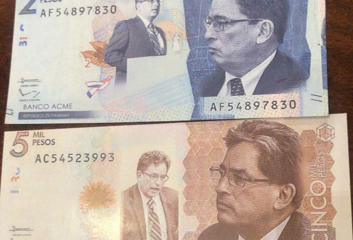 Billetes con la cara de Carrasquilla