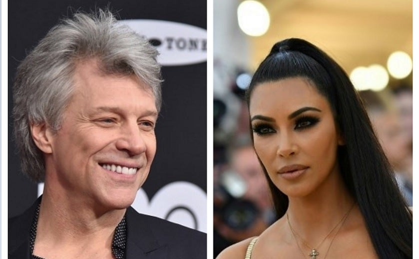Jon Bon Jovi y Kim Kardashian