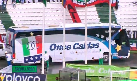 Arribo del Once Caldas al estadio Palogrande de Manizales para la final ante Atlético Nacional por Copa Águila