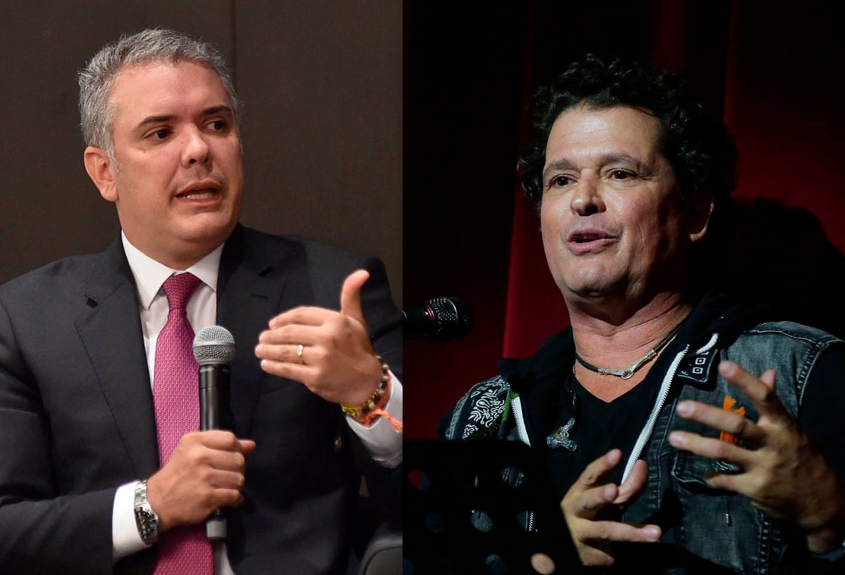 Carlos Vives e Iván Duque