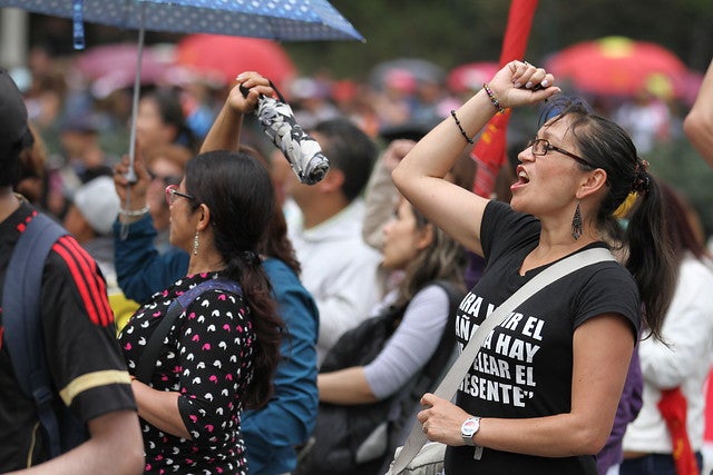 Marcha de maestros.