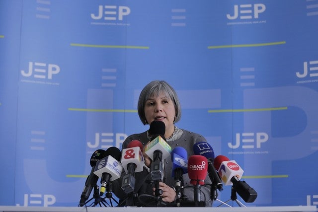Patricia Linares, presidenta de la JEP