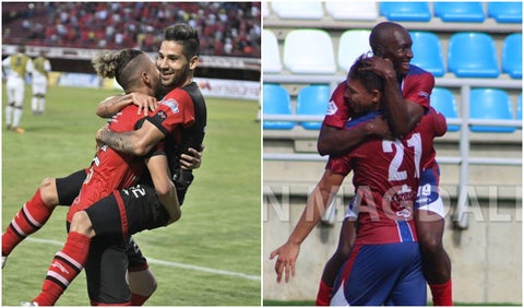 Jugadores de Cúcuta Deportivo y Unión Magdalena