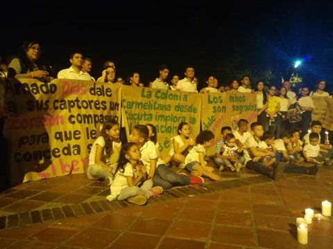 Velatón en Cúcuta pidiendo la liberación de Cristo José Contreras