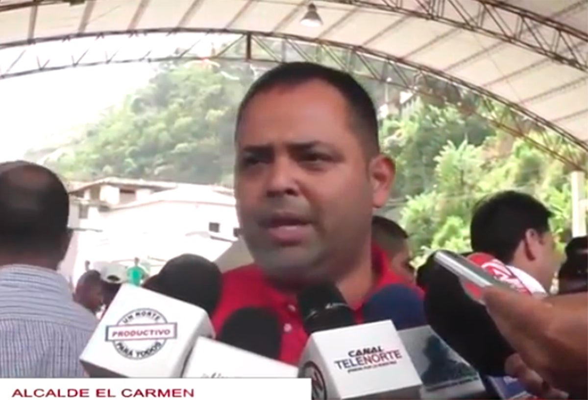 Edwin Contreras, alcalde del municipio de El Carmen, en Norte de Santander