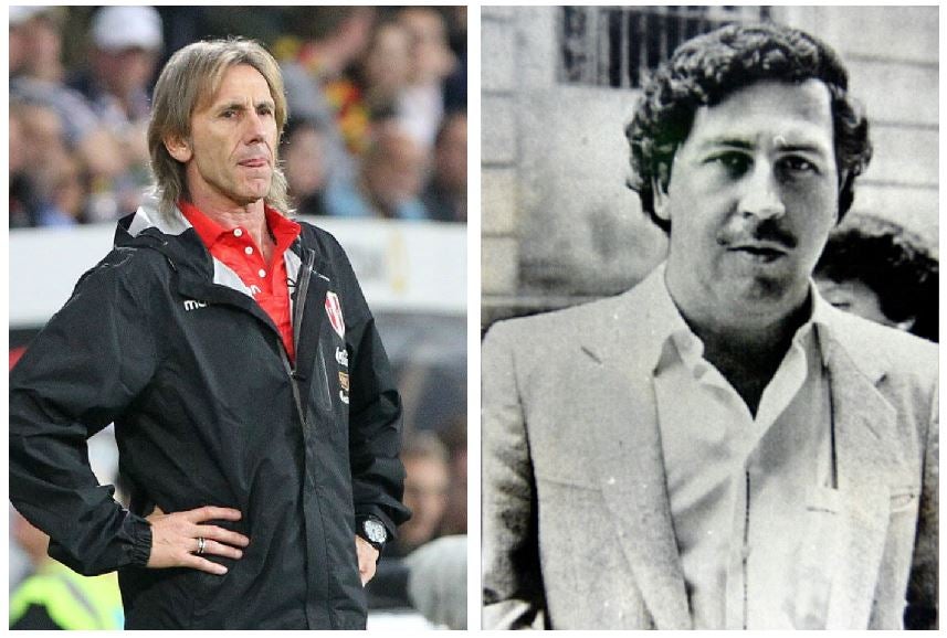 Ricardo Gareca y Pablo Escobar