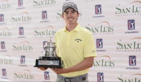 Nicolás Echavarría, golfista colombiano, campeón del San Luis Championship