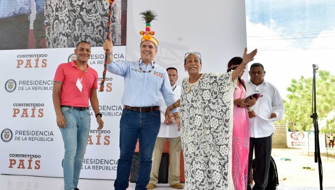 Iván Duque, presidente de Colombia, en La Guajira