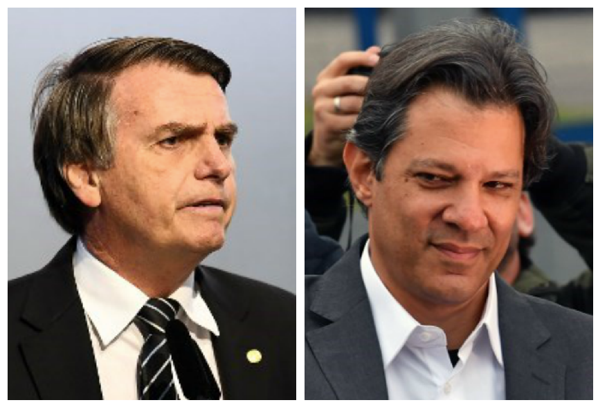 Jair Bolsonaro y Fernando Haddad