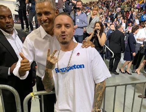 Encuentro de J Balvin y Barack Obama