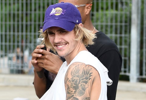 Foto de Justin Bieber con el cabello largo