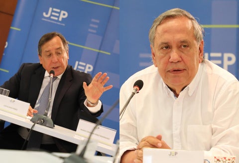Luis Eladio Pérez y Óscar Tulio Lizcano, víctima de secuestro de las Farc