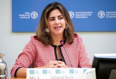 María Juliana Ruiz, primera dama de la Nación, en Roma (Italia)