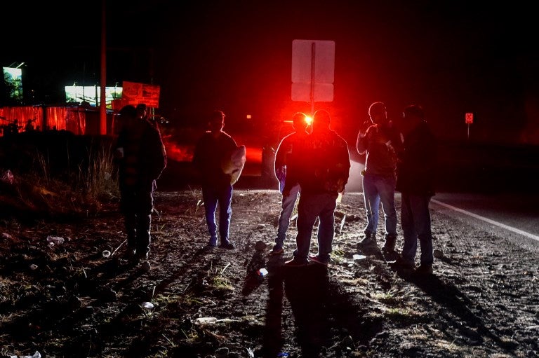 Migrantes venezolanos en frontera
