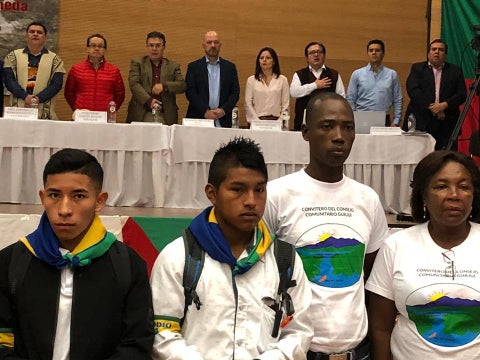 Audiencia con defensores de derechos humanos en el Cauca