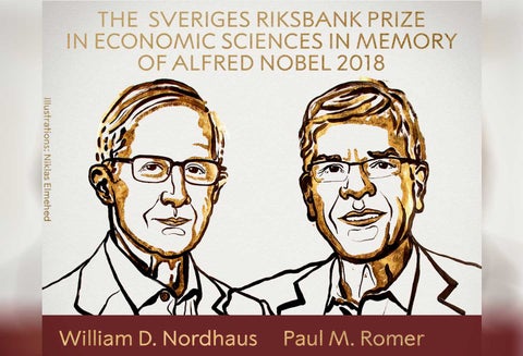 William D. Nordhaus y Paul M. Romer ganadores del Nobel de Economía