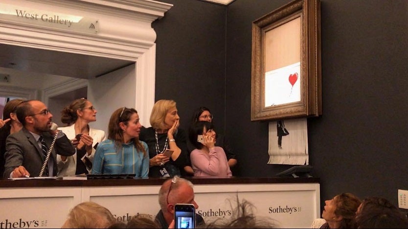 Banksy destruyó su obra de arte