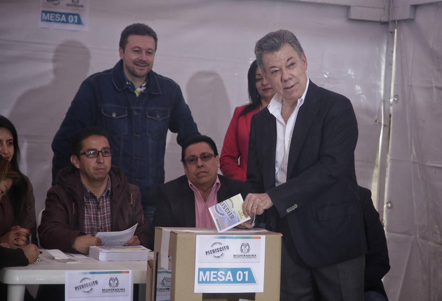 El expresidente Juan Manuel Santos fue uno de los líderes que promovió el Sí dentro del referendo.