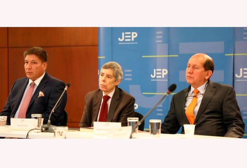 Sigifredo López, Alan Jara y Luis Herlindo Mendieta ante la JEP