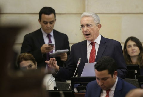 El senador Álvaro Uribe Vélez.